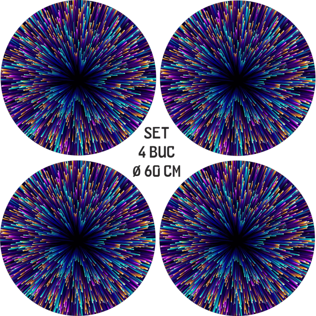 Set 4 Folii Imprimate Outdoor cu EcoSolvent, autoadezive, pentru decorarea jantelor auto, dimetru 60 cm, model FJT-42 [3]