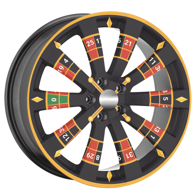 Set 4 Folii Imprimate Outdoor cu EcoSolvent, autoadezive, pentru decorarea jantelor auto, dimetru 60 cm, model FJT-43 [6]