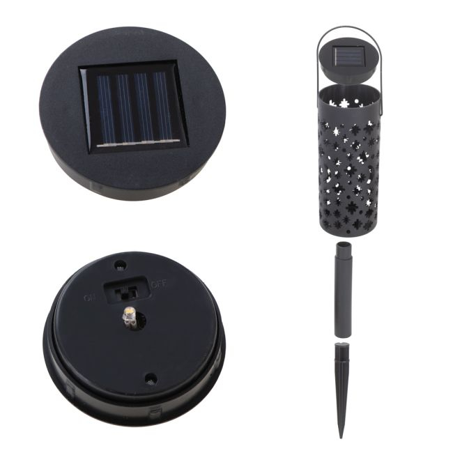 Set 4 lampi solare de gradina cu picior si agatatoare tip "Felinar" cu LED [5]