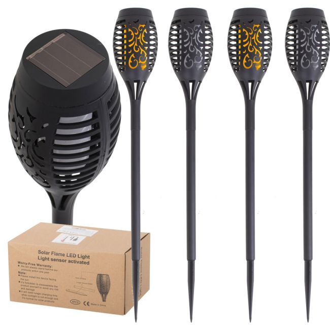 Set 4 lampi solare de gradina tip "Torta" cu 12 LED-uri [3]
