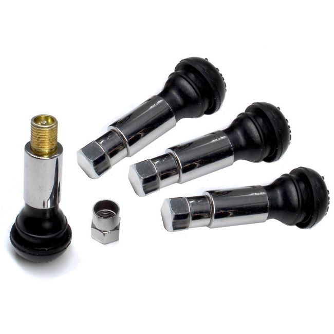 Set 4 Valve Metalice Cromate cu capac hexagonal [2]