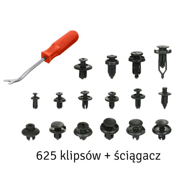 Set 625 clipsuri auto universale pentru montaj cu extractor inclus [4]