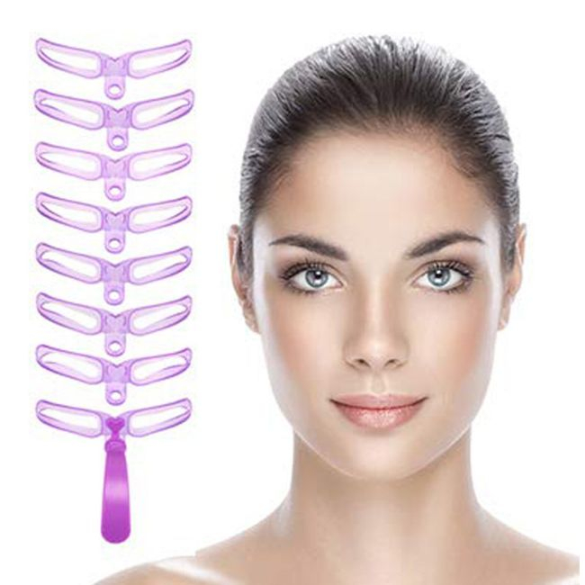 Set 8 sabloane profesionale pentru modelare sprancene [3]