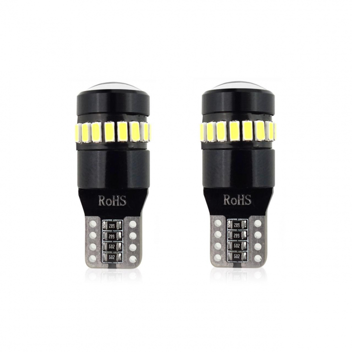 Set becuri auto cu LED CANBUS compatibil T10 W5W 19 SMD Alb 12V, destinat competitiilor auto sau off-road [3]