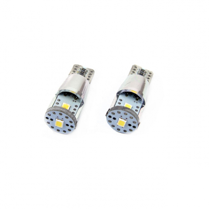 Set becuri auto cu LED CANBUS compatibil T10e W5W 3 SMD ALU Alb 12V/24V, destinat competitiilor auto sau off-road [2]