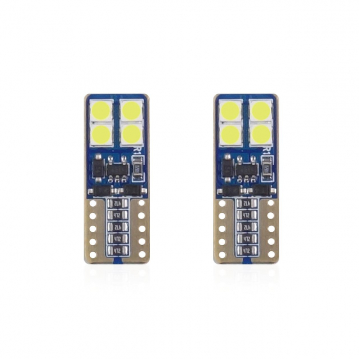 Set becuri auto cu LED CANBUS compatibil T10e W5W 8 SMD Alb 12/24V, destinat competitiilor auto sau off-road [3]