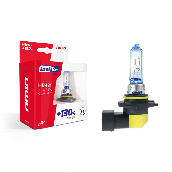 Set becuri cu halogen HB4 12V 51W LumiTec LIMITED + 130% DUO BOX [1]