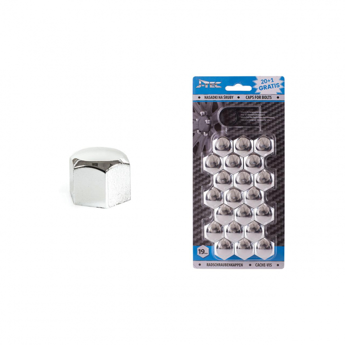 Set capace prezoane 19 mm, culoare Crom [2]