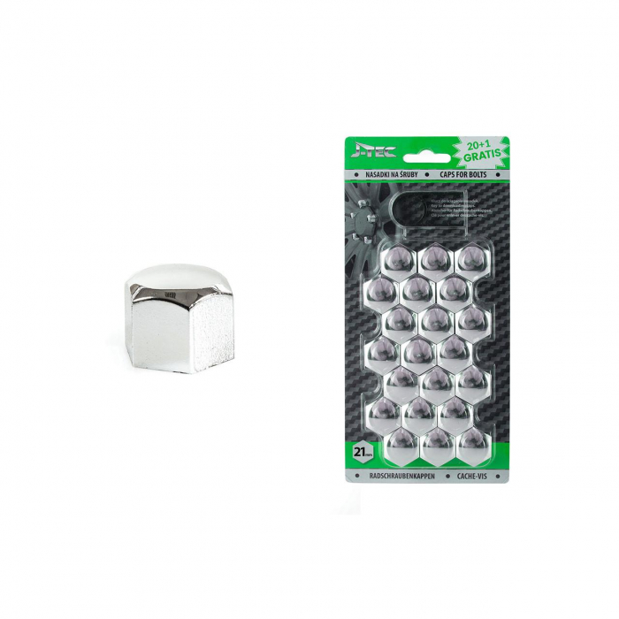 Set capace prezoane 21 mm, culoare Crom [2]