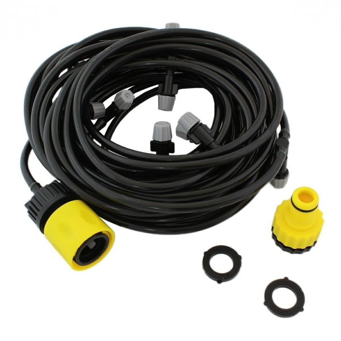 Set cortina de vapori pentru racorire terasa cu 11 aspersoare, model XXL, lungime 10m [1]