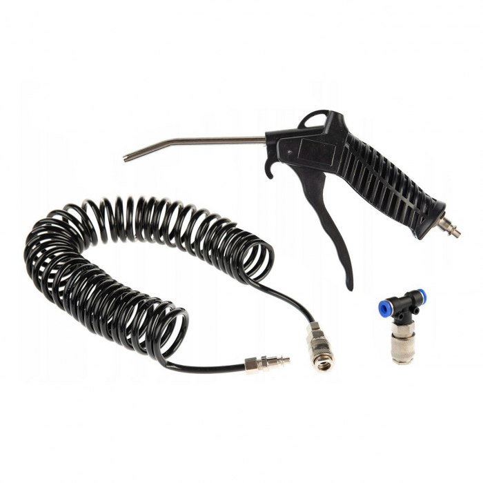Set de suflat cu pistol, furtun spiralat, cuplaje, 13ATM [3]