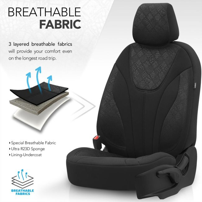 Set huse scaun auto PREMIUM, Universale, nefractionate, OTOM RUBY DESIGN 1201 [7]