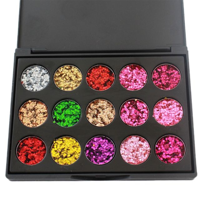 Set machiaj 15 culori stralucitoare cu efect de sclipici pentru ochi/pleoape [3]