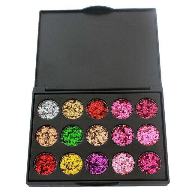 Set machiaj 15 culori stralucitoare cu efect de sclipici pentru ochi/pleoape [4]