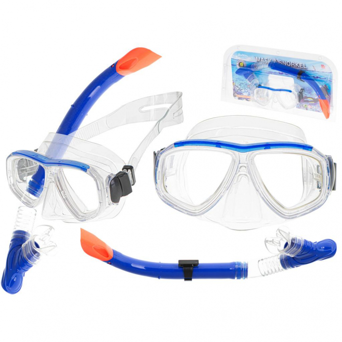 Set Masca + Snorkel pentru inot si scufundari, pentru adulti si adolescenti, dimensiune universala, reglabila [1]