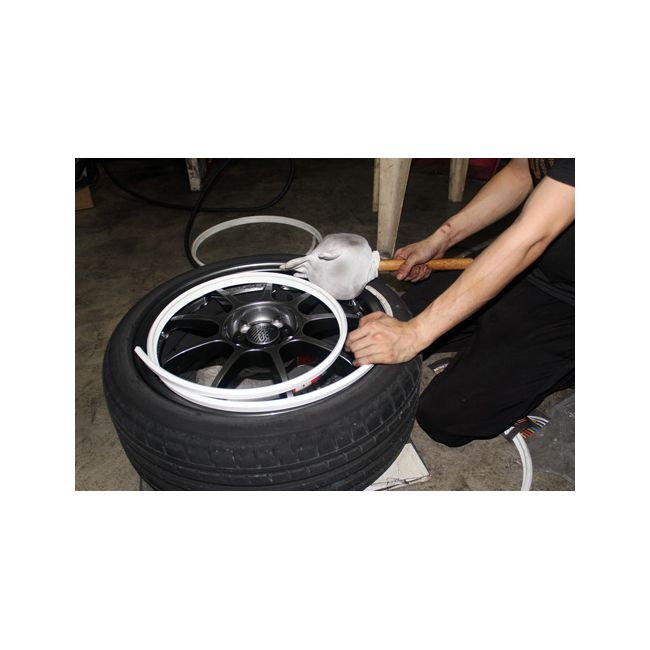 Set protectie jante, calitate Premium, 4 inele din plastic, culoare ROSU [5]