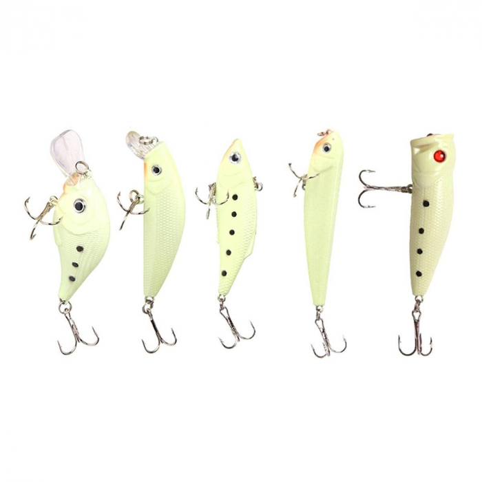 Set Vobler 5 piese Fluorescent pentru pesti pradatori, AVX-AG103C [1]