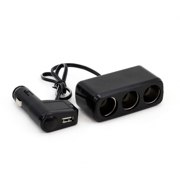 Splitter bricheta auto SOC2 3+1 USB [1]