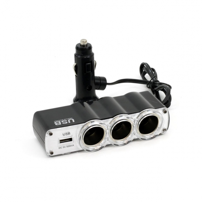 Splitter bricheta auto SOC4 3+1 USB [1]