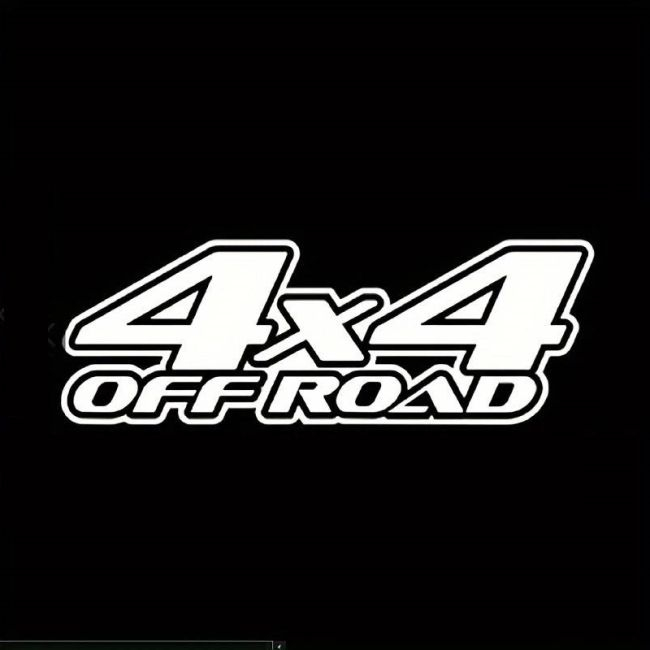 Sticker autoadeziv pentru vehicule Off Road, model "4x4 Off Road", dimensiune 29 x 11 cm, culoare Alba [2]