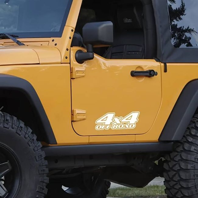 Sticker autoadeziv pentru vehicule Off Road, model "4x4 Off Road", dimensiune 29 x 11 cm, culoare Alba [3]