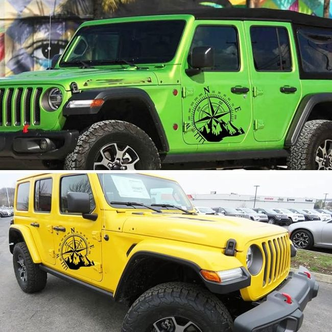 Sticker autoadeziv pentru vehicule Off Road, model "Kompass", dimensiune 44 x 55 cm, culoare Neagra [3]