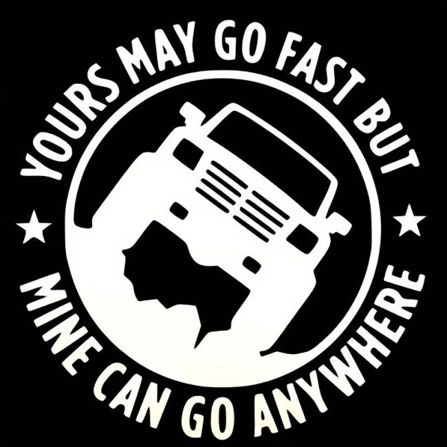 Sticker autoadeziv pentru vehicule Off Road, model "You Can Go Fast", dimensiune 30 x 30 cm, culoare Alba [2]