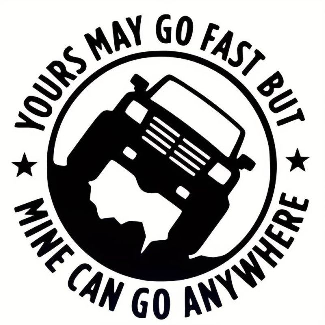 Sticker autoadeziv pentru vehicule Off Road, model "You Can Go Fast", dimensiune 30 x 30 cm, culoare Neagra [2]
