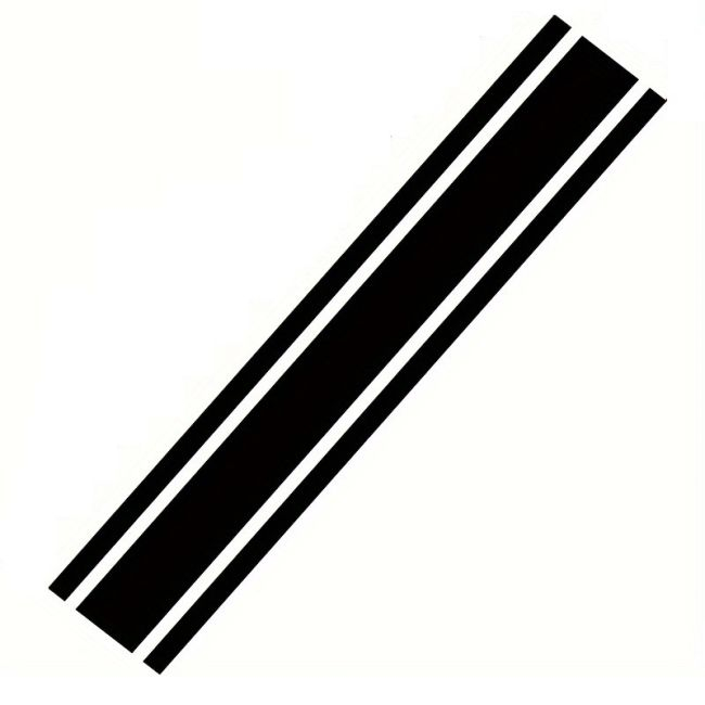 Sticker autoadeziv Tuning, model "Triple Stripes", dimensiune 125 x 22 cm, culoare Alba [2]