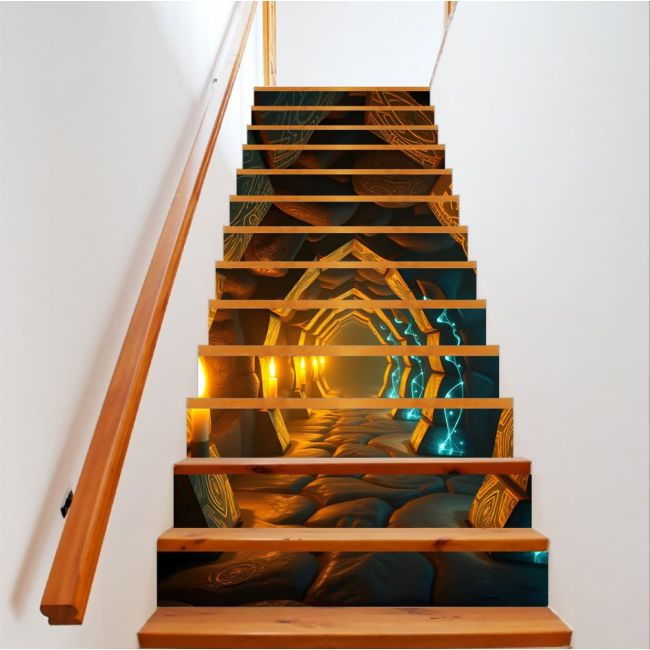 Sticker decorativ pentru scari interioare, print autoadeziv de inalta rezolutie, dimensine 200 x 124 cm, cod: AVX-STAIRS-03 [1]