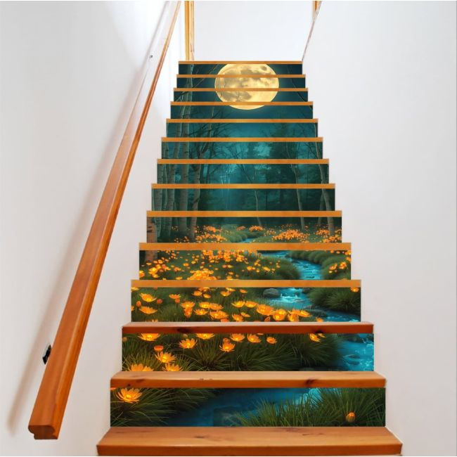 Sticker decorativ pentru scari interioare, print autoadeziv de inalta rezolutie, dimensine 200 x 124 cm, cod: AVX-STAIRS-05 [1]
