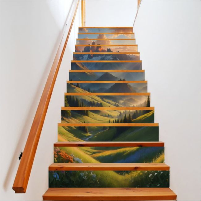 Sticker decorativ pentru scari interioare, print autoadeziv de inalta rezolutie, dimensine 200 x 124 cm, cod: AVX-STAIRS-07 [1]