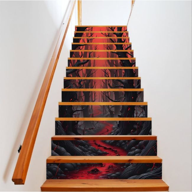 Sticker decorativ pentru scari interioare, print autoadeziv de inalta rezolutie, dimensine 200 x 124 cm, cod: AVX-STAIRS-15 [1]