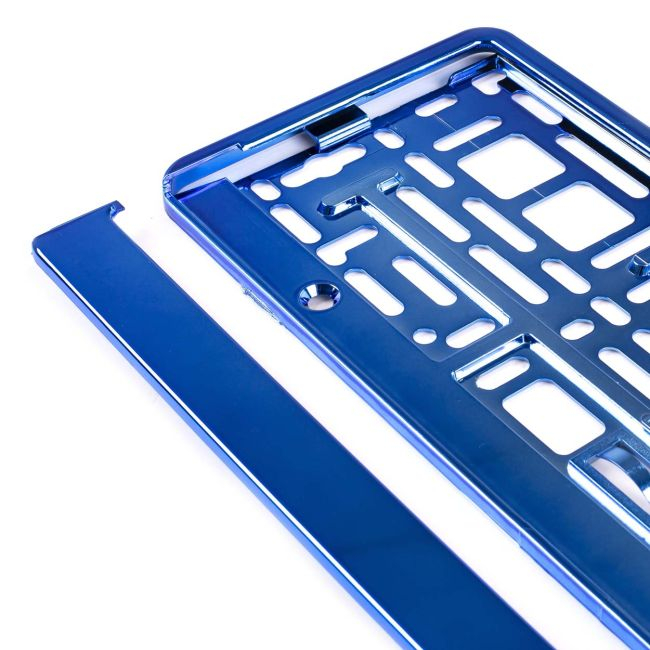 Suport numar inmatriculare din plastic, calitate Premium, culoare ALBASTRA [3]