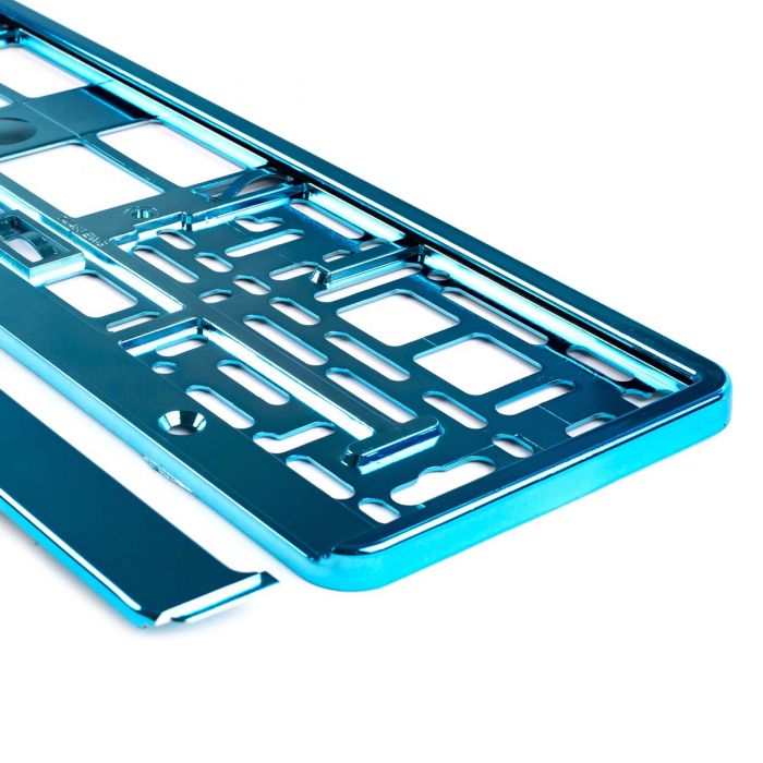 Suport numar inmatriculare din plastic, calitate Premium, culoare TURQUOISE [2]