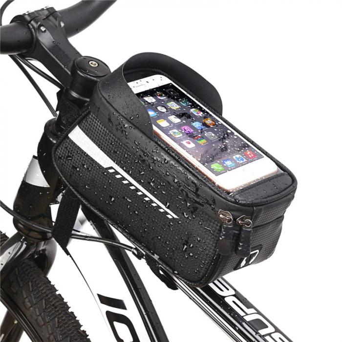 Suport Telefon IMPERMEABIL tip Geanta, montaj pe Motocicleta sau Bicicleta [3]