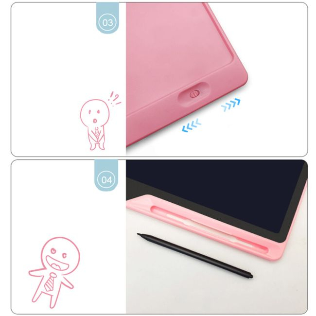 Tableta grafica de 16" pentru copii, culoare Roz, AVX-WT-RYMT-1201-BK-PINK [3]