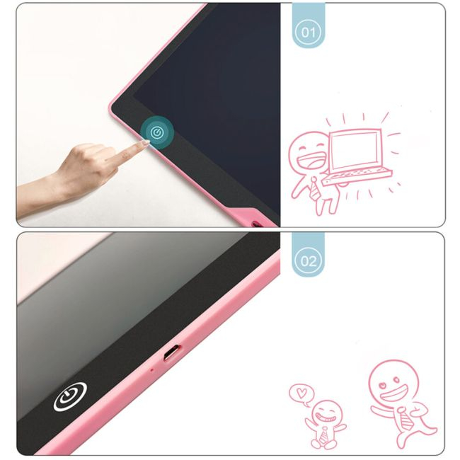 Tableta grafica de 16" pentru copii, culoare Roz, AVX-WT-RYMT-1201-BK-PINK [2]