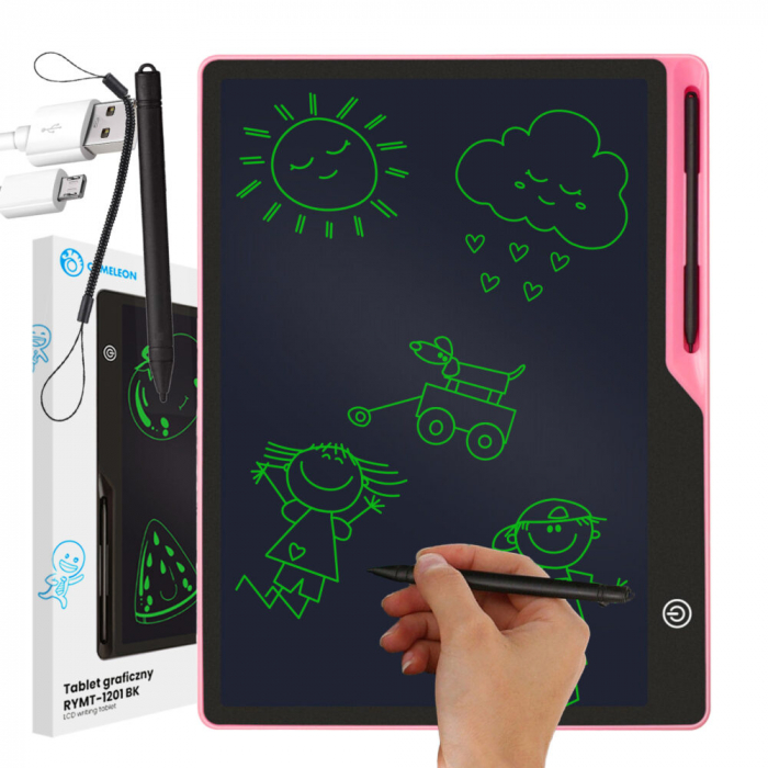 Tableta grafica de 16" pentru copii, culoare Roz, AVX-WT-RYMT-1201-BK-PINK [1]