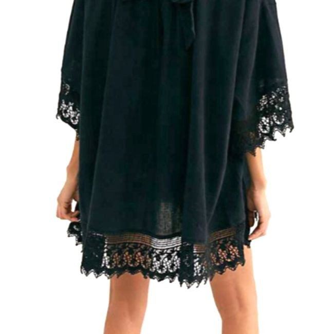 Tunica, Rochie de plaja aerisita, ușoara și delicata, culoare Neagra, dimensiune Universala [2]