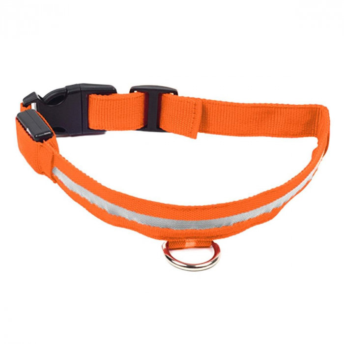 Zgarda iluminata cu LED Orange, pentru caine sau pisica, AVX-AG232C [3]