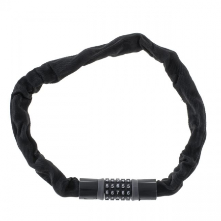 Unelte si Suporti Biciclete - Antifurt bicicleta, Dispozitiv de blocare biciclete, Cifru cu 5 digits, lungime 90cm, culoare Neagra