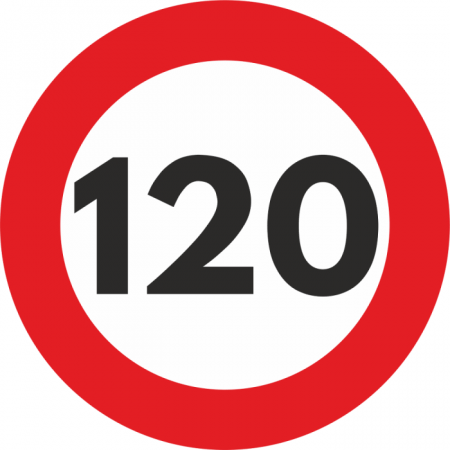 Stickere Autoadezive - Autocolant Sticker "Limita Viteza" Reflectorizant - 120km/h
