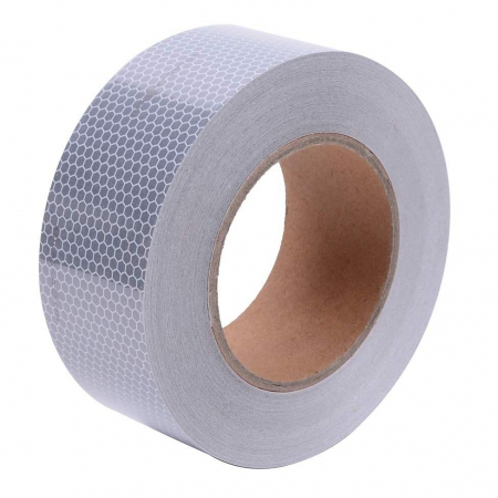 Avertizare si Siguranta - Banda reflectorizanta adeziva tip fagure - ALBA (rola 5cm x 25m)