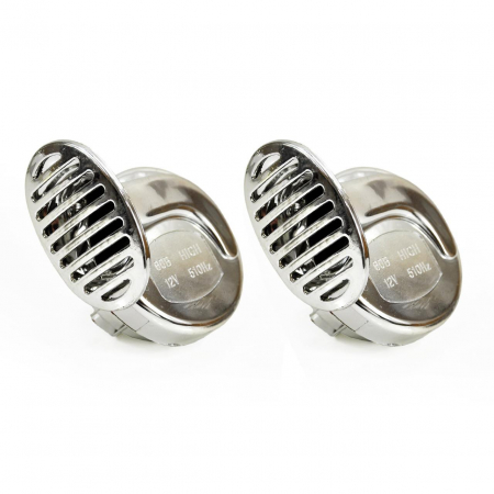 Claxon auto cromat 12V 2 buc CHR-01 [2]