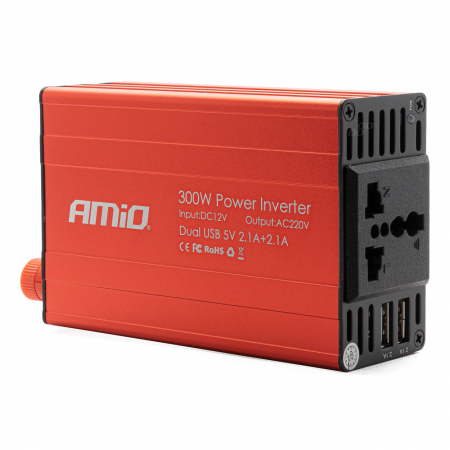 Accesorii Camioane si Remorci - Convertor de tensiune 12V -> 220V, 300W/600W, 2 x USB 5V