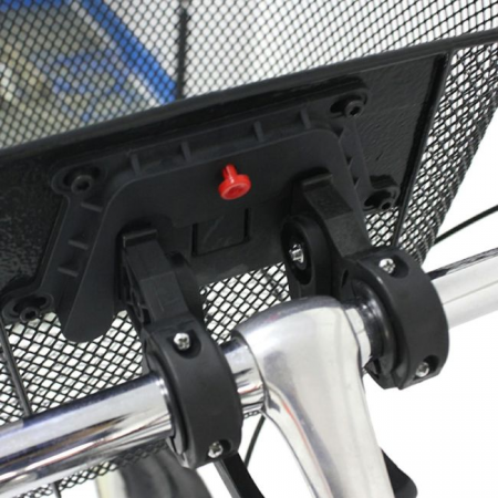 Cos metalic pentru bicicleta cu maner, demontabil, conceput pentru a fi montat in partea din fata, culoare Neagra [6]