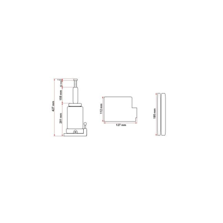 Cric hidraulic 12 tone, inaltime ridicare 210 - 427 mm [5]