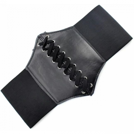 Curea Neagra de tip "corset" cu siret, pentru modelare talie, marime S [3]