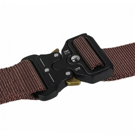 Curea Tactica pentru pantaloni, culoare Maro cu catarama Neagra [3]